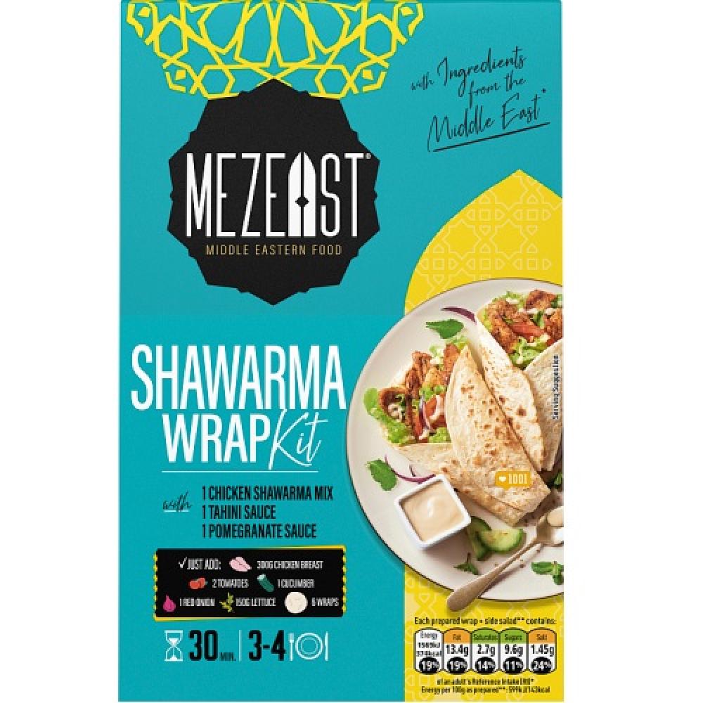 MEZEAST Middle Eastern Chicken Shawarma Wrap Meal Kit 130g RRP 2.85 CLEARANCE XL 59p or 2 for 1